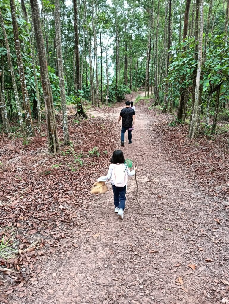 more green time, less screen time daughter hiking