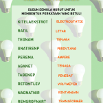 elektrik & kemagnetan, STEM is fun, susun huruf