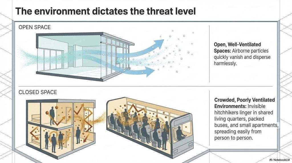 tuberculosis, TB, environment, transmission, space