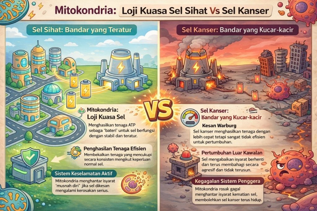 mitokondria, kanser, anatomi, sel