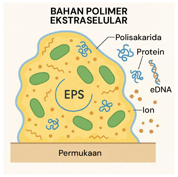tanah bencah, EPS, bahan polimer ekstraselular